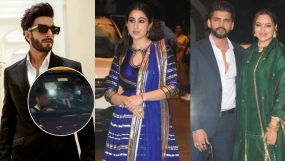 ranveer singh, sonakshi sinha, zaheer iqbal, sharmin segal wedding reception