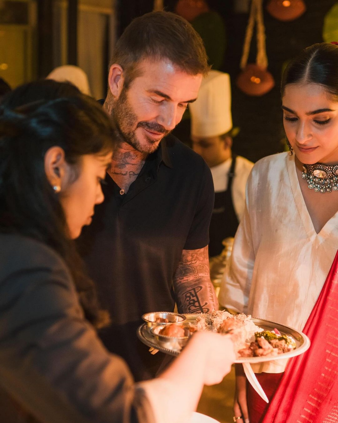 Sonam Kapoor with David Beckham