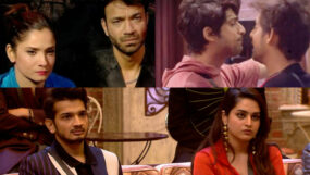 ankita lokhande and vicky jain, abhishek kumar, samarth jurel, munawar faruqui and ayesha khan, bigg boss 17