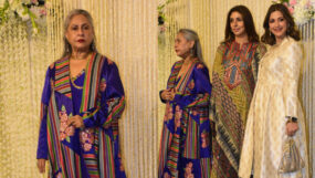 jaya bachchan, ira khan and nupur shikhare wedding reception, shweta bachchan, sonali bendre