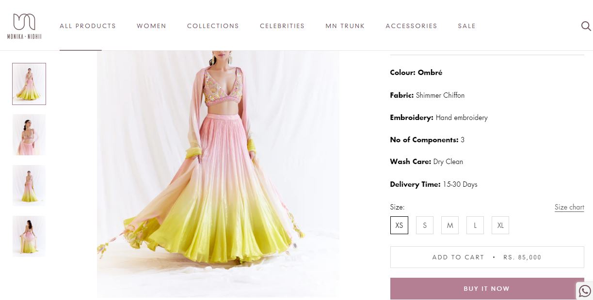 Rakul Preet Singh lehenga price