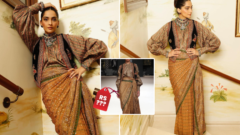 sonam kapoor saree costs, sonam kapoor,