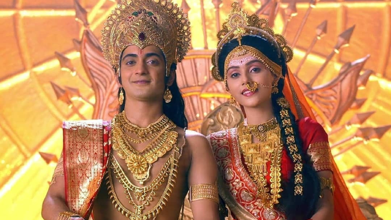 Sumedh Mudgalkar and Mallika Singh in Radha Krishna