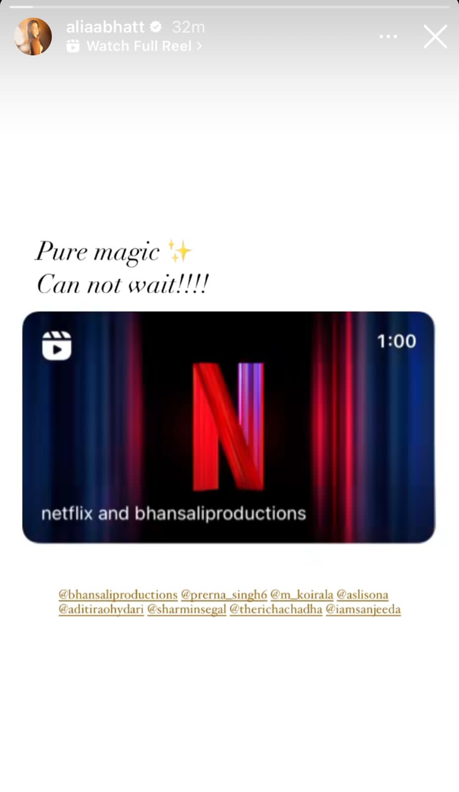 Alia Bhatt's reaction on Heeramandi first look