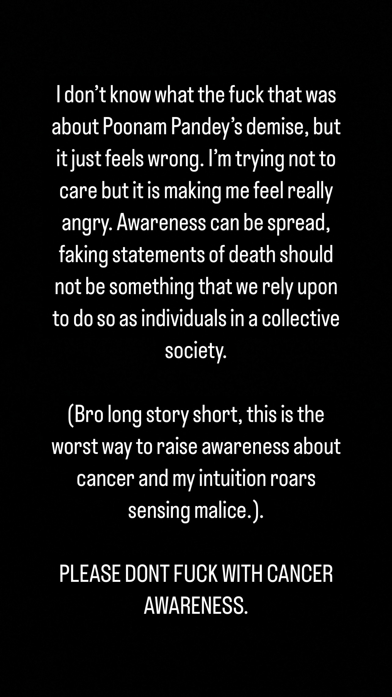 Babil Khan calls out Poonam Pandey