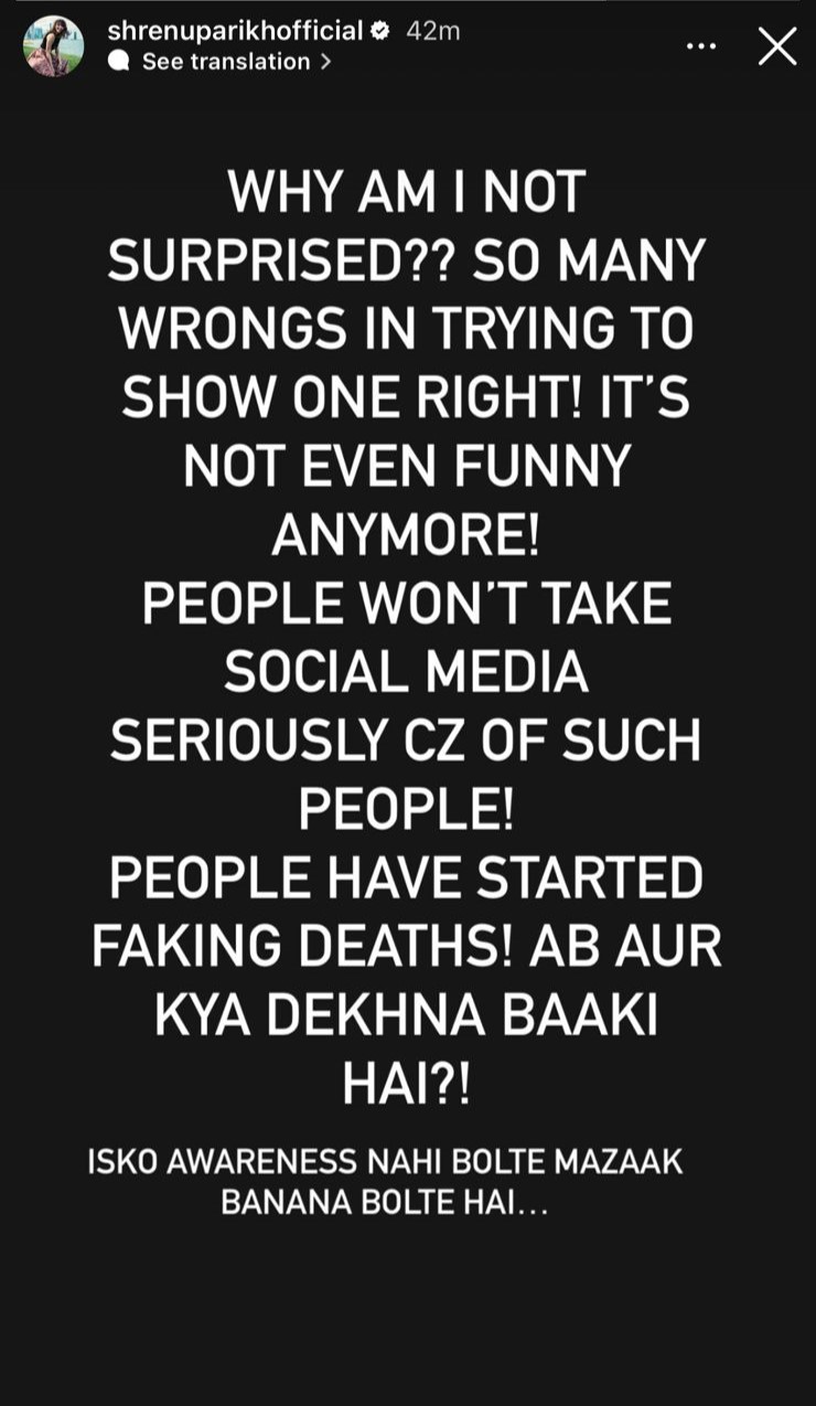 Shrenu Parikh statement