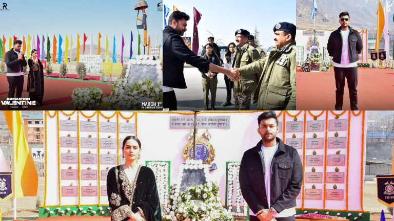 Varun-Tej-and-Manushi-Chhillar-visit-the-Pulwama-memorial