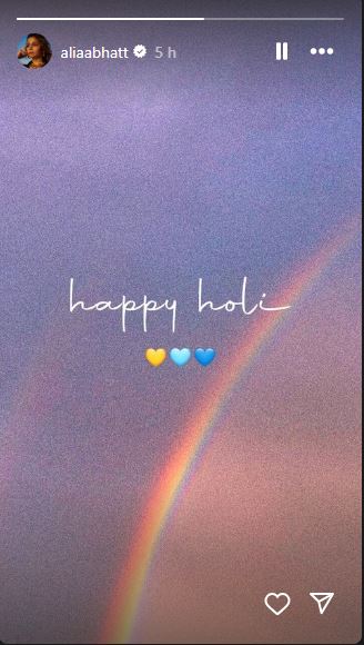 Alia Bhatt Holi wish
