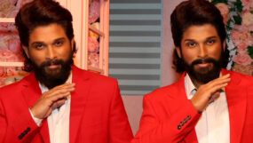 allu arjun wax statue,