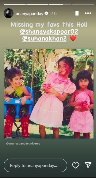 Ananya Panday Holi wish throwback pic