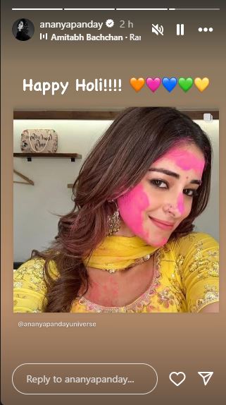 Ananya Panday Holi wish
