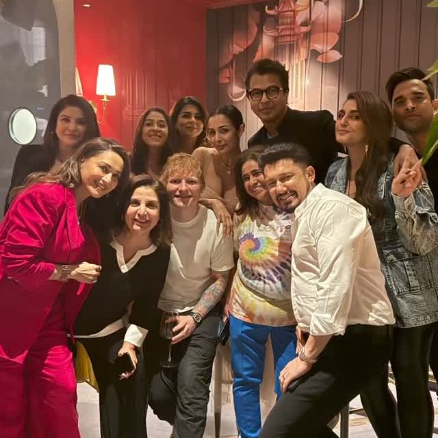 Celebs at Ed Sheeran's party