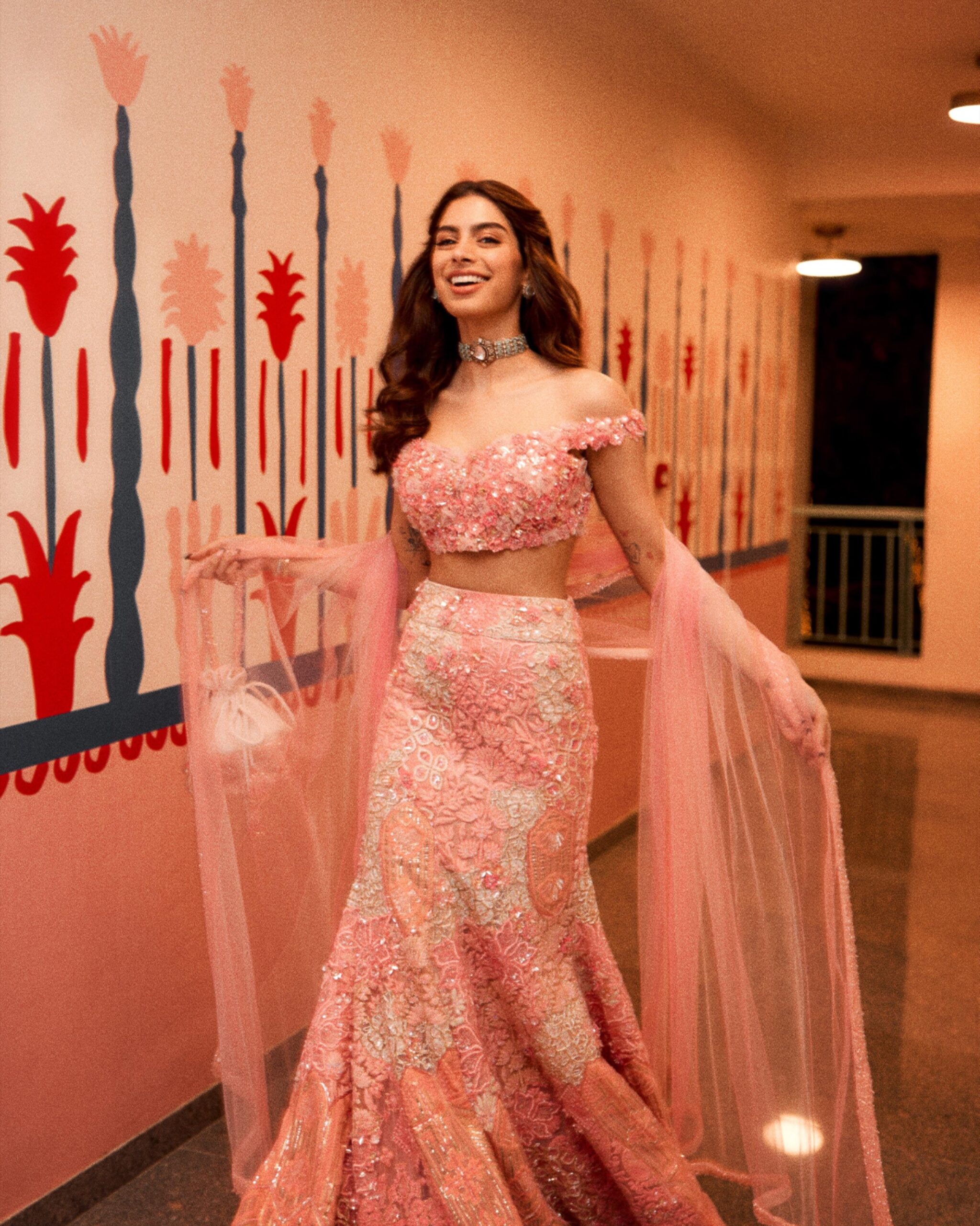 Khushi Kapoor in pink