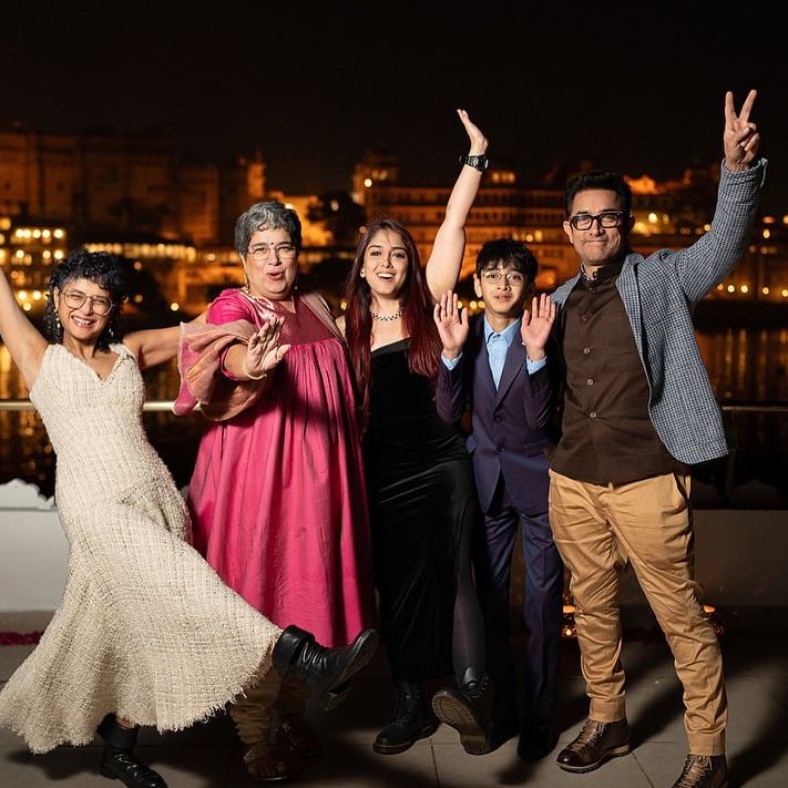 Kiran Rao with Reena Dutta at Ira Khan-Nupur Shikhare's wedding