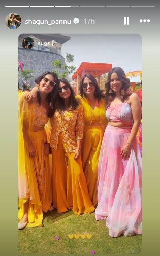 Shagun Pannu and Ivaniya Pannu in yellow