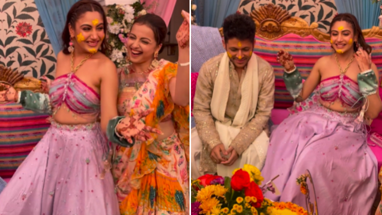 surbhi chandna, karan sharma, surbhi chandna haldi ceremony