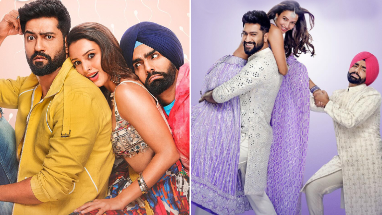 Vicky Kaushal, Triptii Dimri, Ammy Virk starrer Bad Newz poster