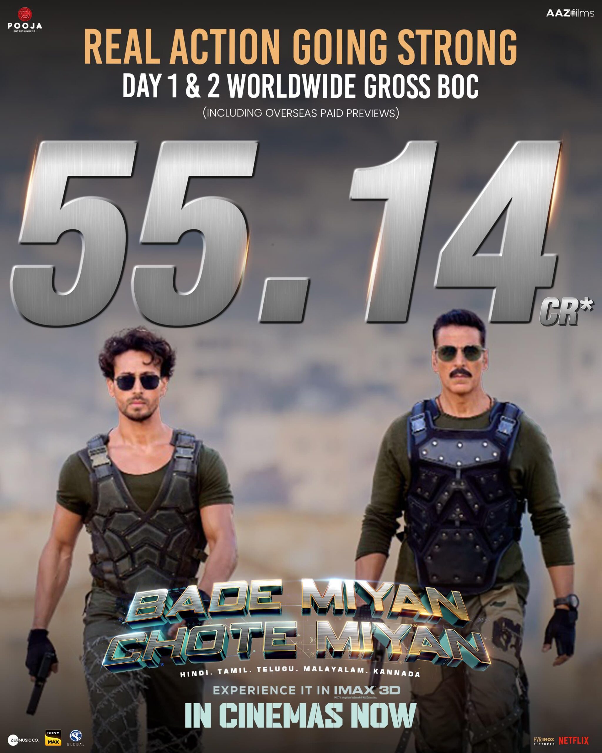 Bade Miyan Chote Miyan box office collection Day 2
