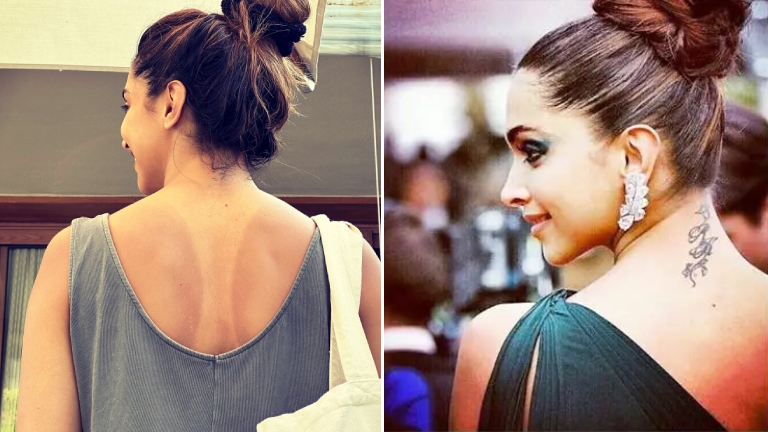 deepika padukone, deepika padukone tattoo, deepika padukone rk tattoo