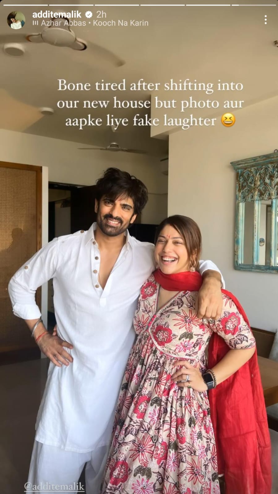 Mohit Malik and Aditi celebrates Gudi Padwa in new house