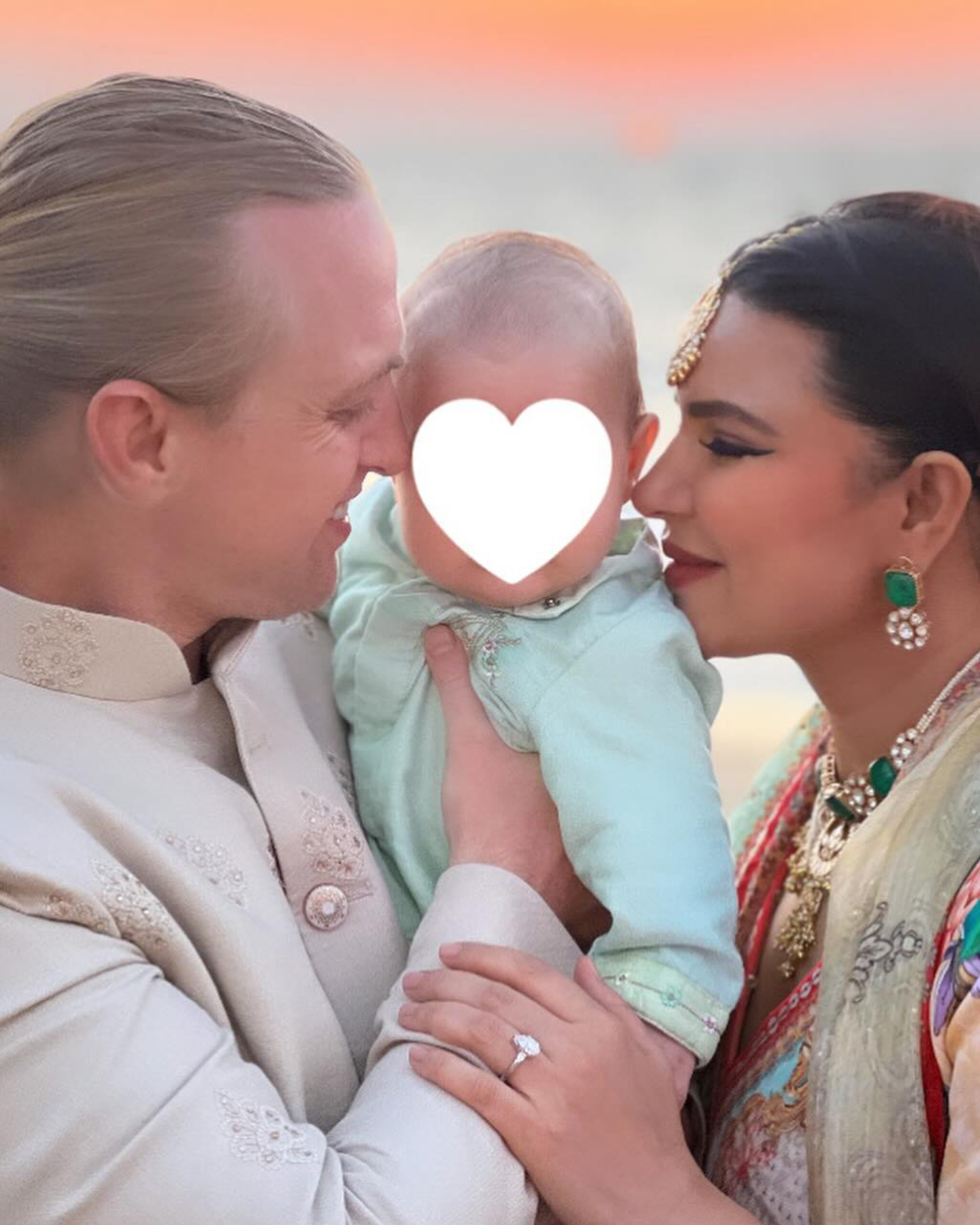 Aashka Goradia and Bernt Goble with son William Alexander
