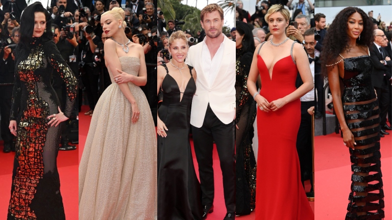 cannes, cannes 2024, cannes film festival, cannes film festival 2024, cannes fashion, cannes 2024 fashion, anya taylor-joy, naomi campbell, greta gerwig, chris hemsworth, elsa pataky, cannes 2024 day 2, cannes 2024 day 2 fashion