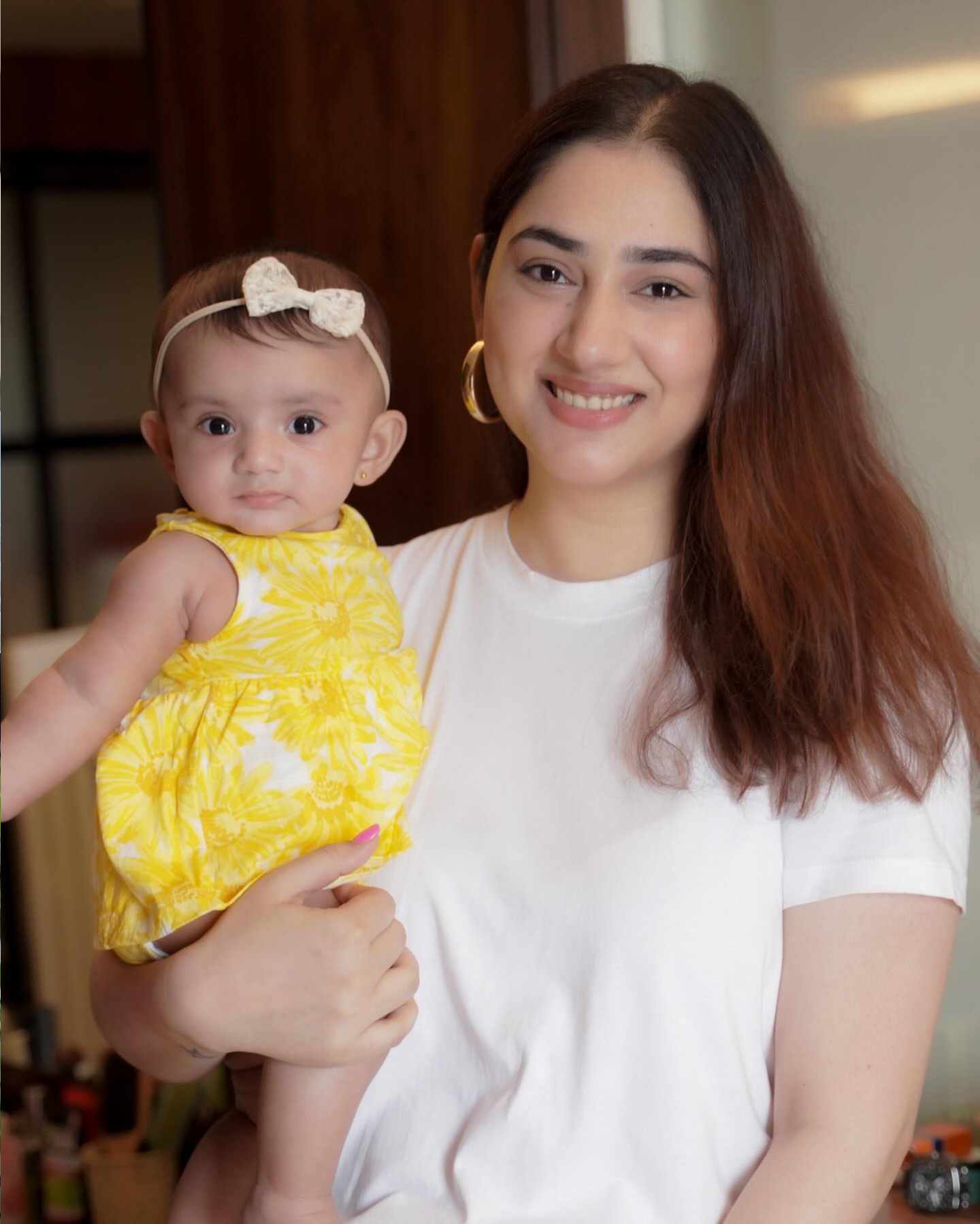 Disha Parmar with her daughter Navya