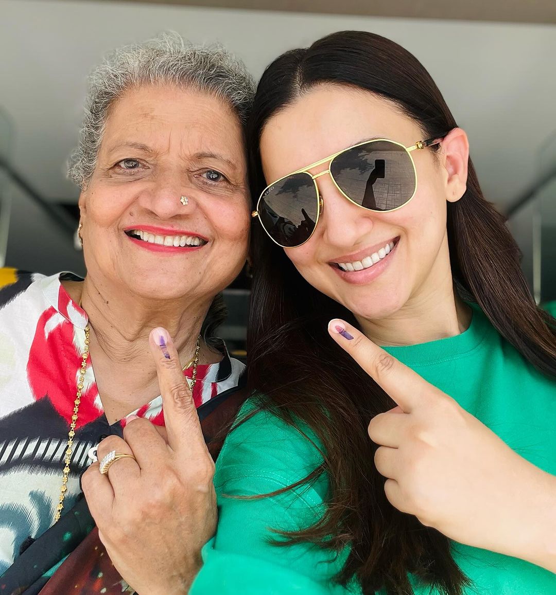 Gauahar Khan casts her vote