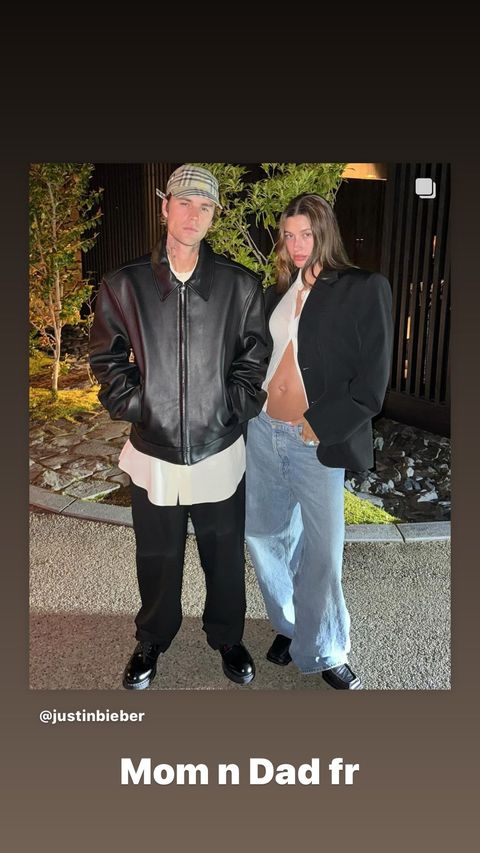 Hailey Bieber shares Justin Bieber's post