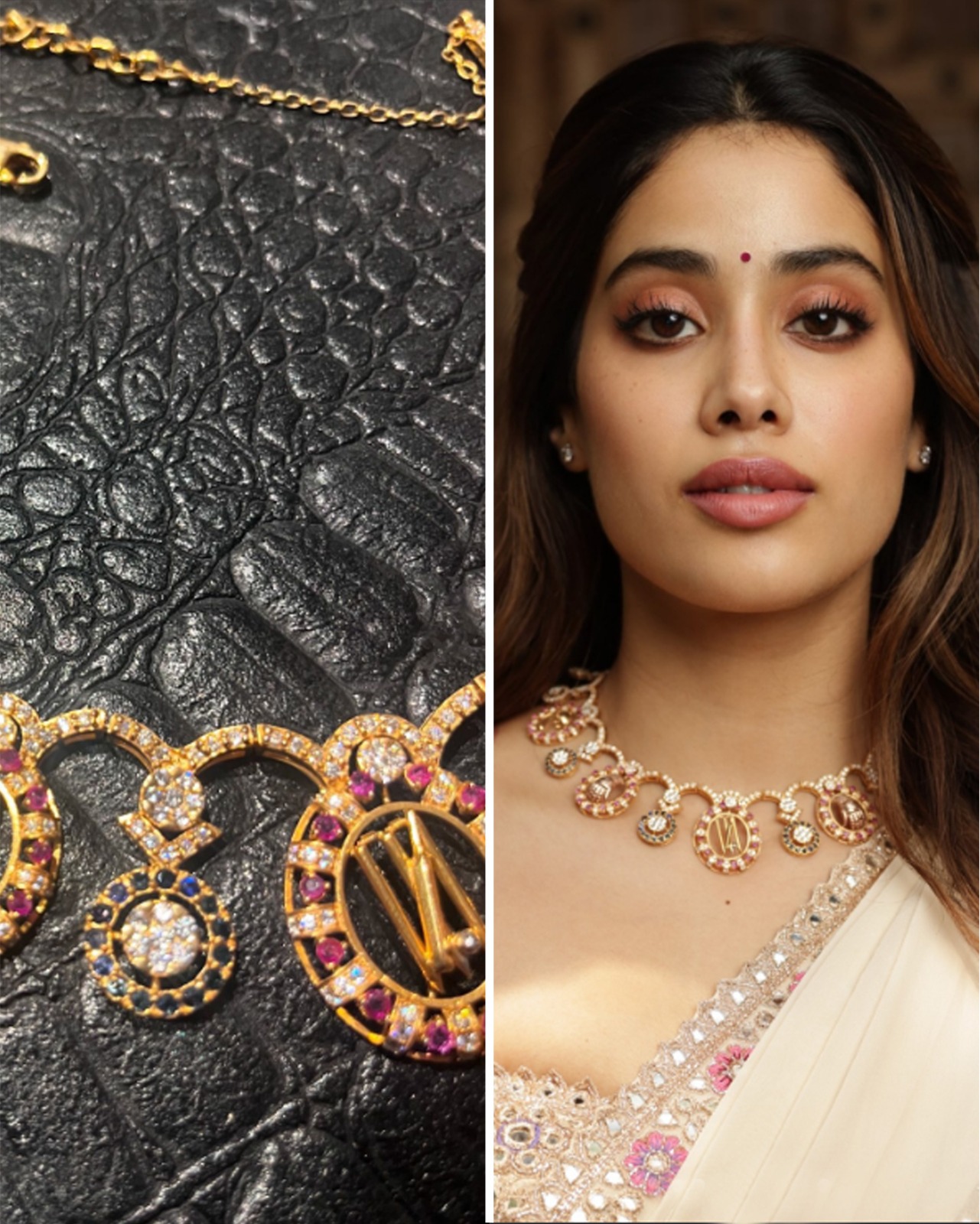 Janhvi Kapoor wore a customised necklace