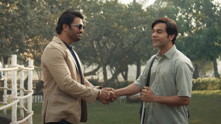 Rajkummar Rao & Sharad Kelkar in a still from Srikanth