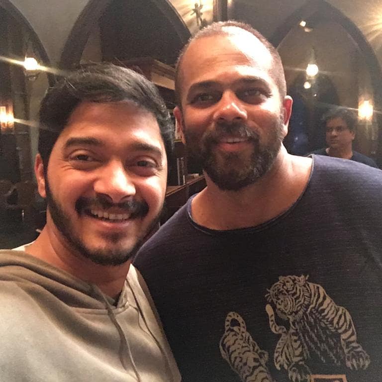 Shreyas Talpade with Rohit Shetty