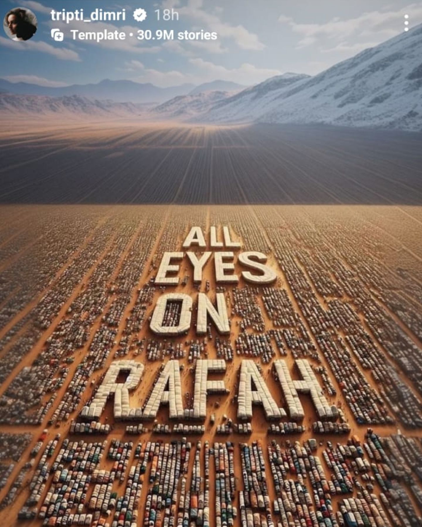 Tripti Dimri supports Palestine