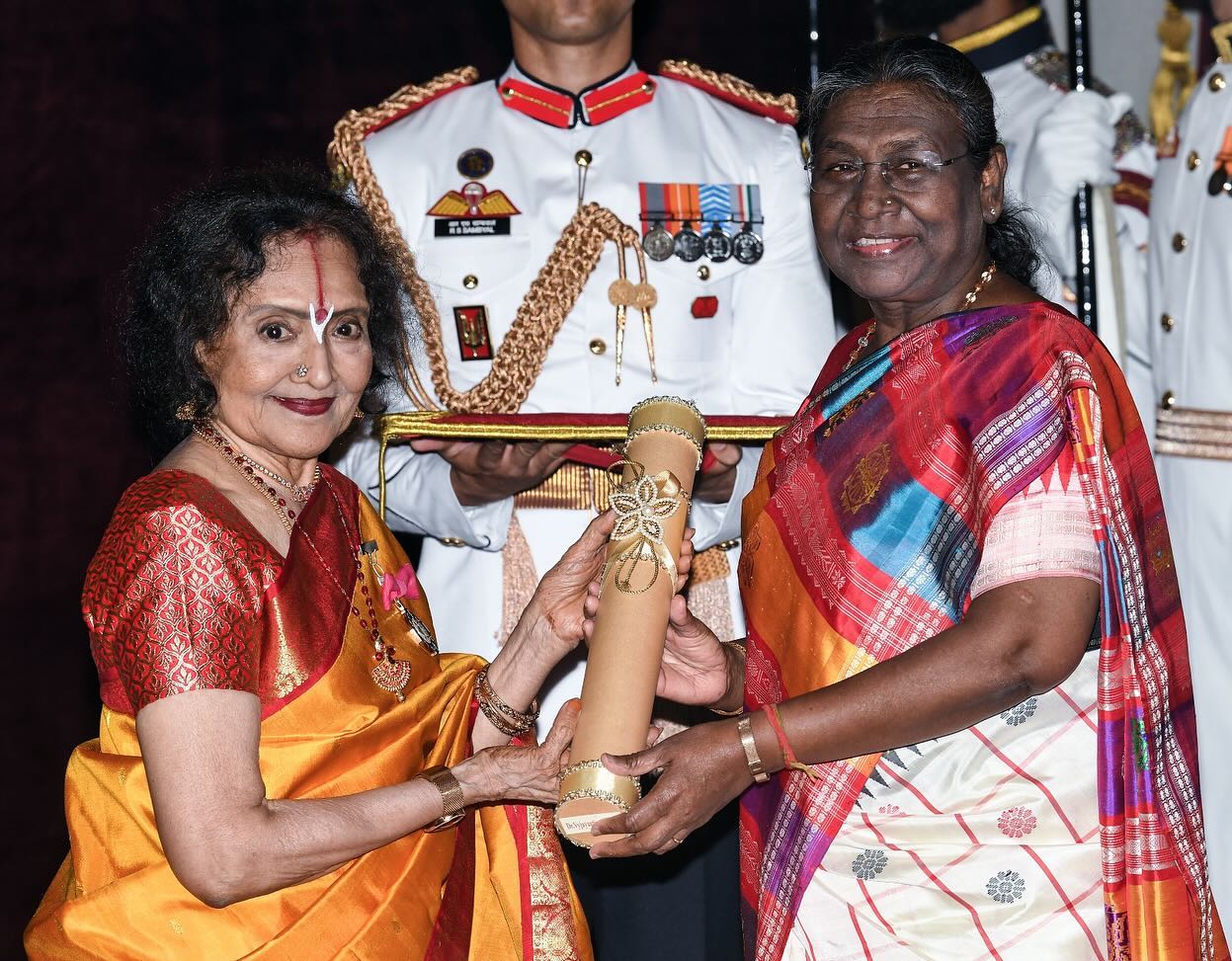Vyjayanthimala Bali recieves Padma Vibhushan