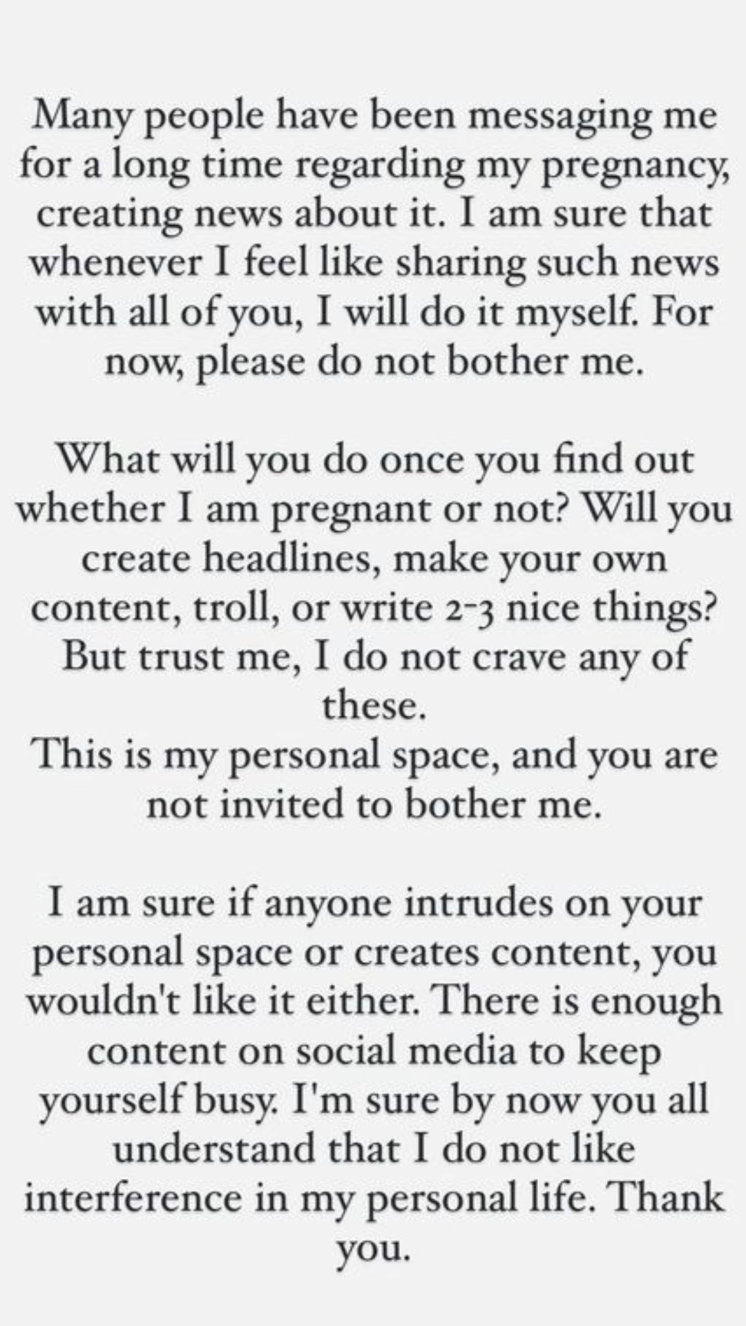 Devoleena Bhattacharjee on her pregnancy rumours