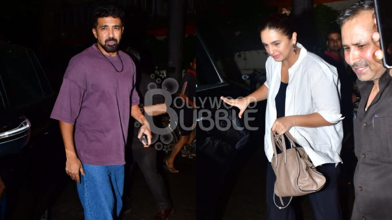 Huma Qureshi & Saqib Saleem at Sonakshi Sinha's pre-wedding puja