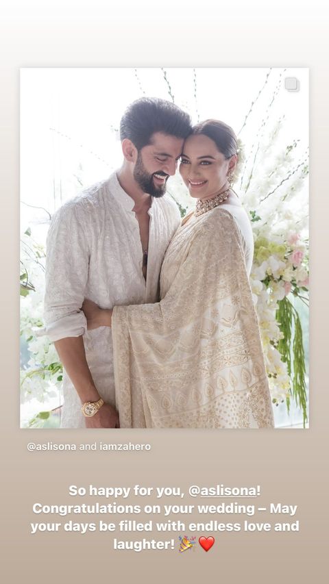 Jackky Bhagnani congratulates the newlyweds