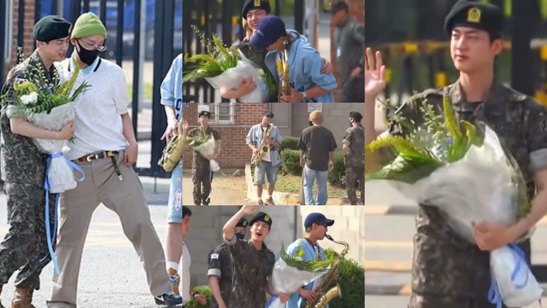 jin, jin military, jin discharge from military, jin discharged, bts, bts jin, kim seok-jin, kim seok-jin discharged, rm, v, suga, jimin, j-hope, jungkook,