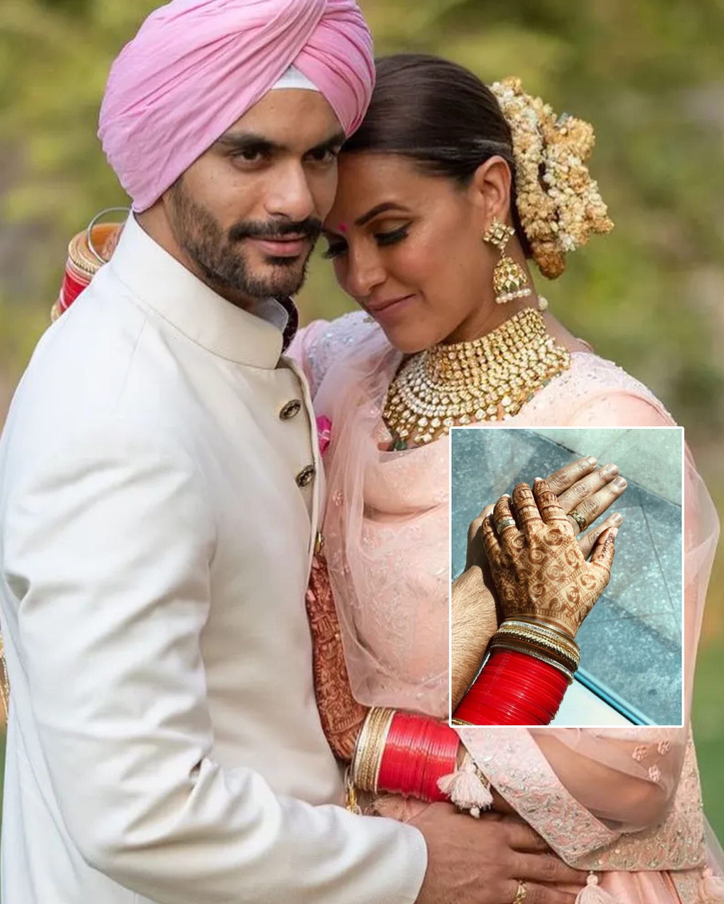 Neha Dhupia wedding ring