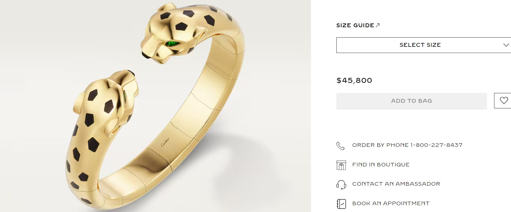 Price tag of her bracelet