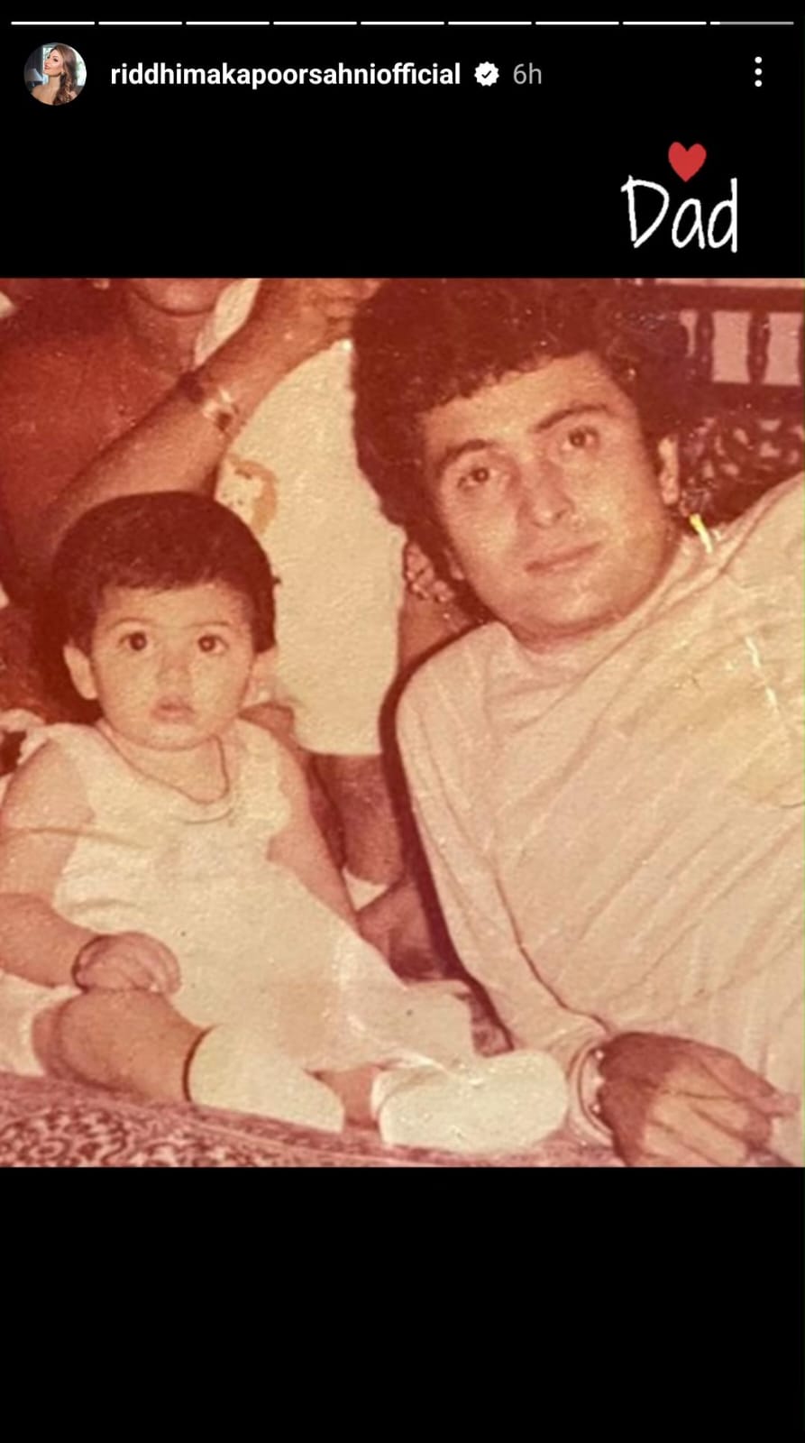 Riddhinma Kapoor Sahni and Rishi Kapoor
