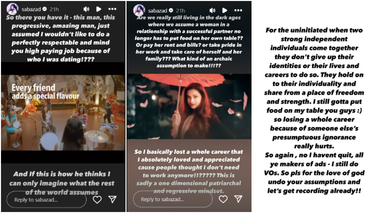 Saba Azad shares long note over the job