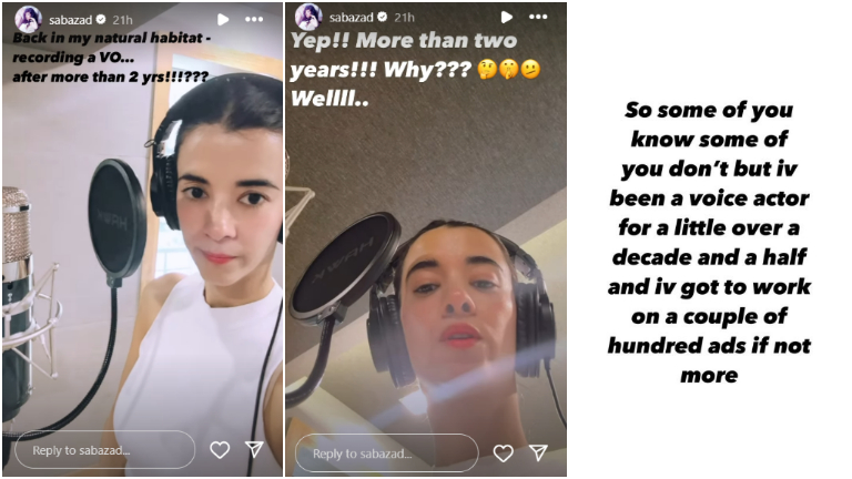 Saba Azad shares series of posts on voice over