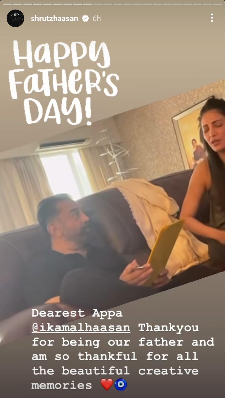 Shruti Haasan and Kamal Haasan