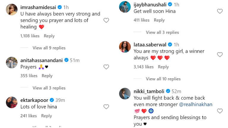 TV stars poured wishes for her