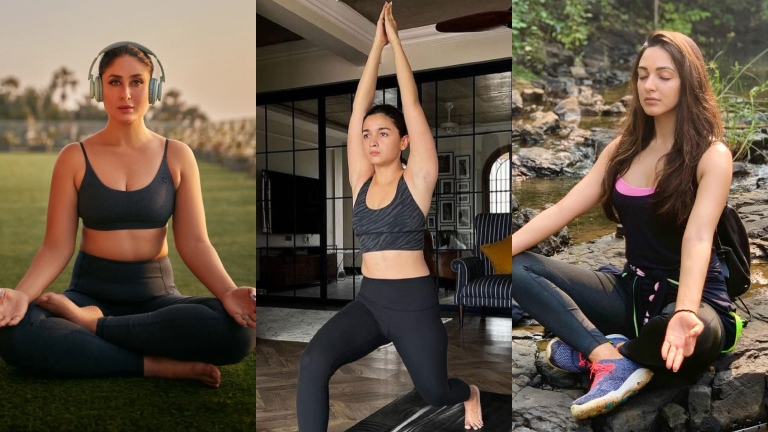 world yoga day, kareena kapoor, alia bhatt, kiara advani,