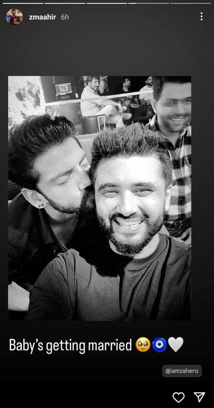 Zaheer Iqbal bachelor party pic