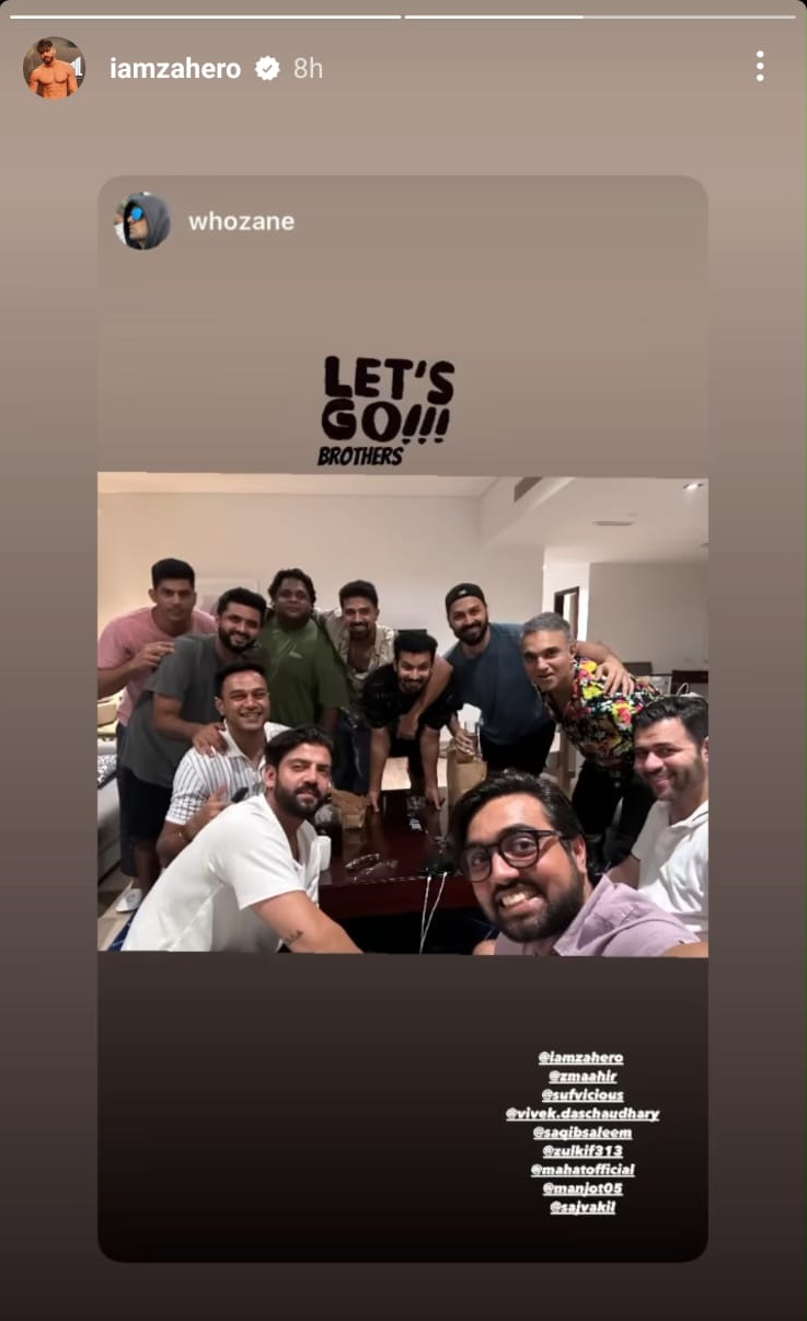 Zaheer Iqbal bachelor party picture