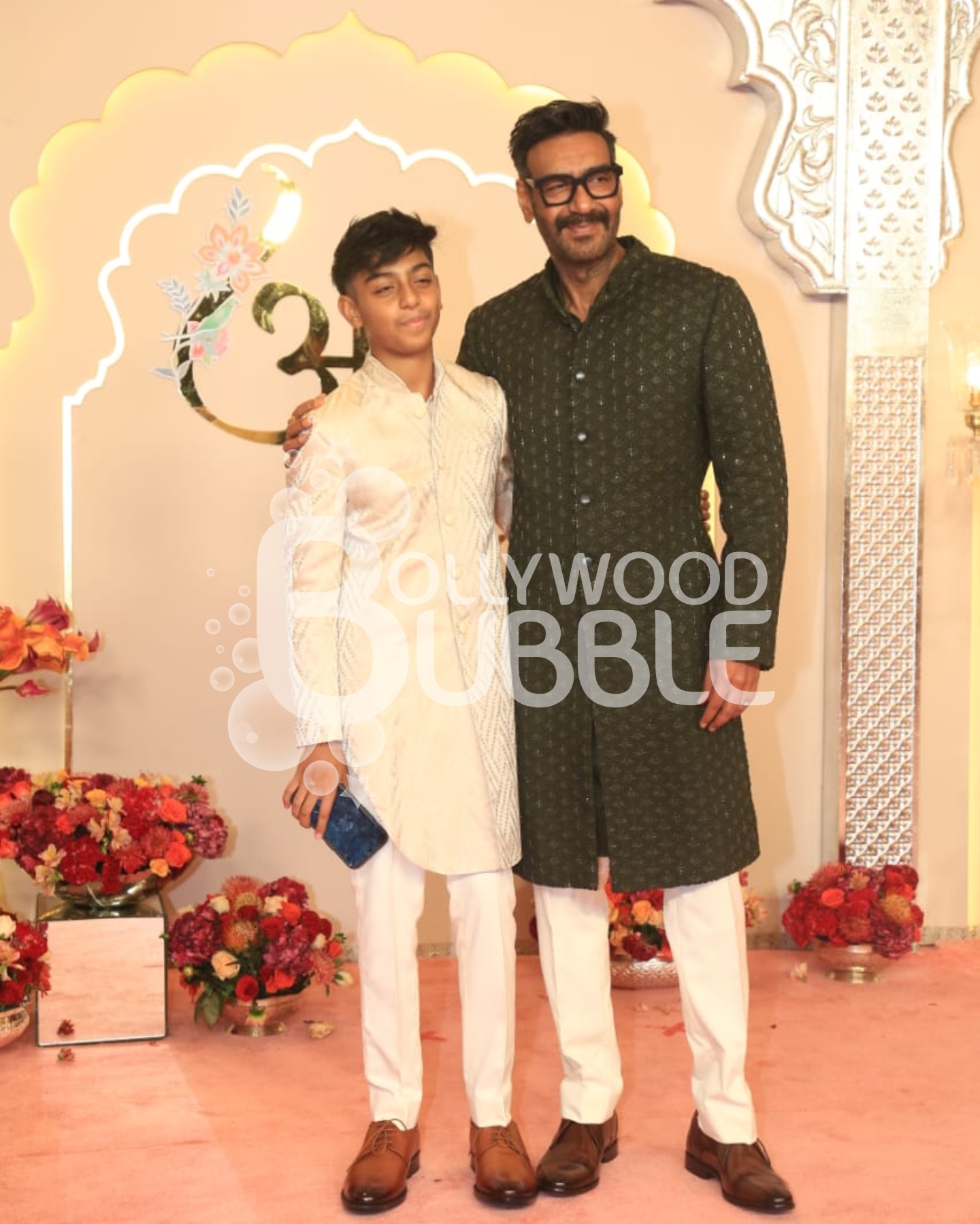 Ajay Devgn with son at Anant Ambani-Radhika Merchant wedding