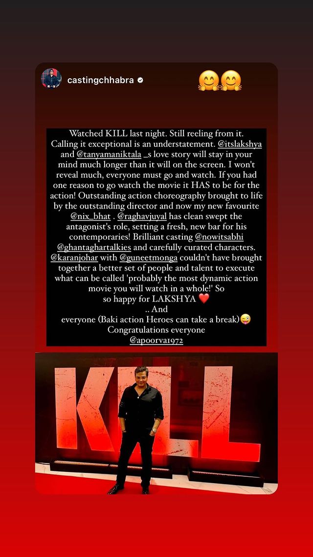 Mukesh Chhabra praises Kill